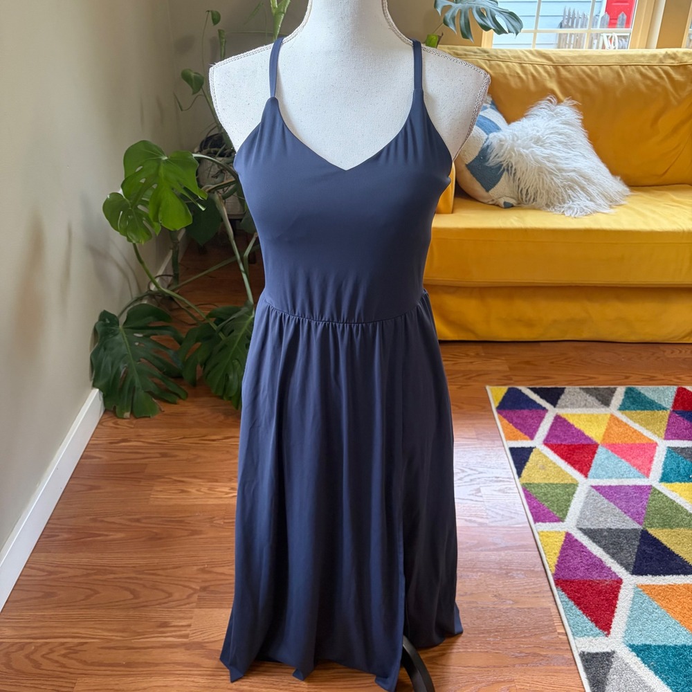 Halara Active Midi Dress Navy Blue Medium Casual Athleisure Exercise Sporty